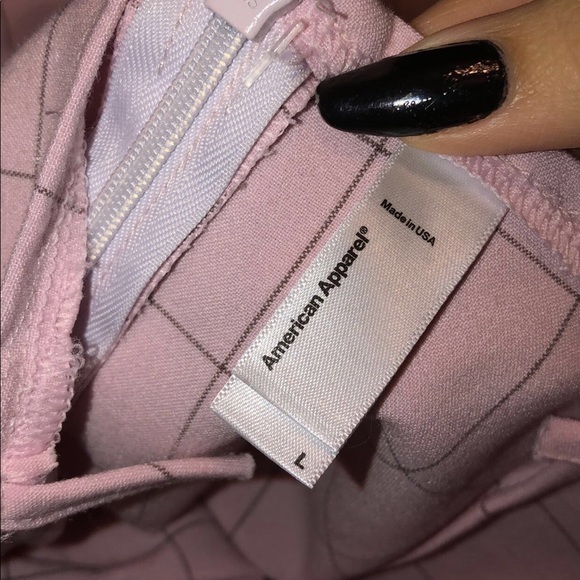 American Apparel pink grid romper - Picture 7 of 7